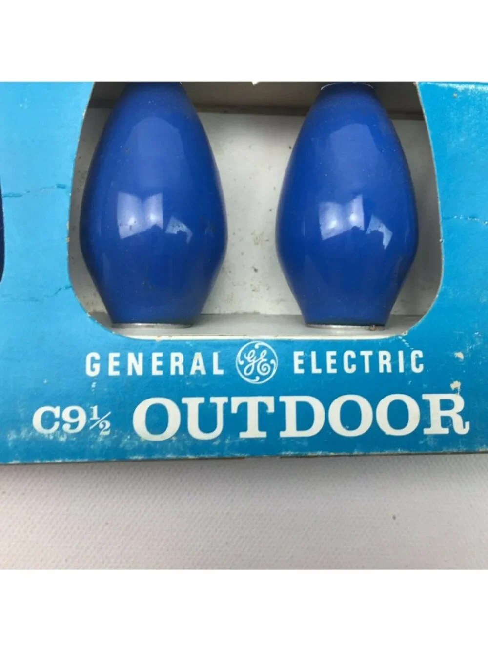 General Electric GE C9-1/2 Outdoor Christmas Lamps Hanukkah Blue Bulbs